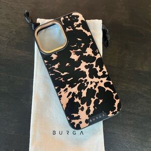 Black Tan and Gold Phone Case leopard pattern